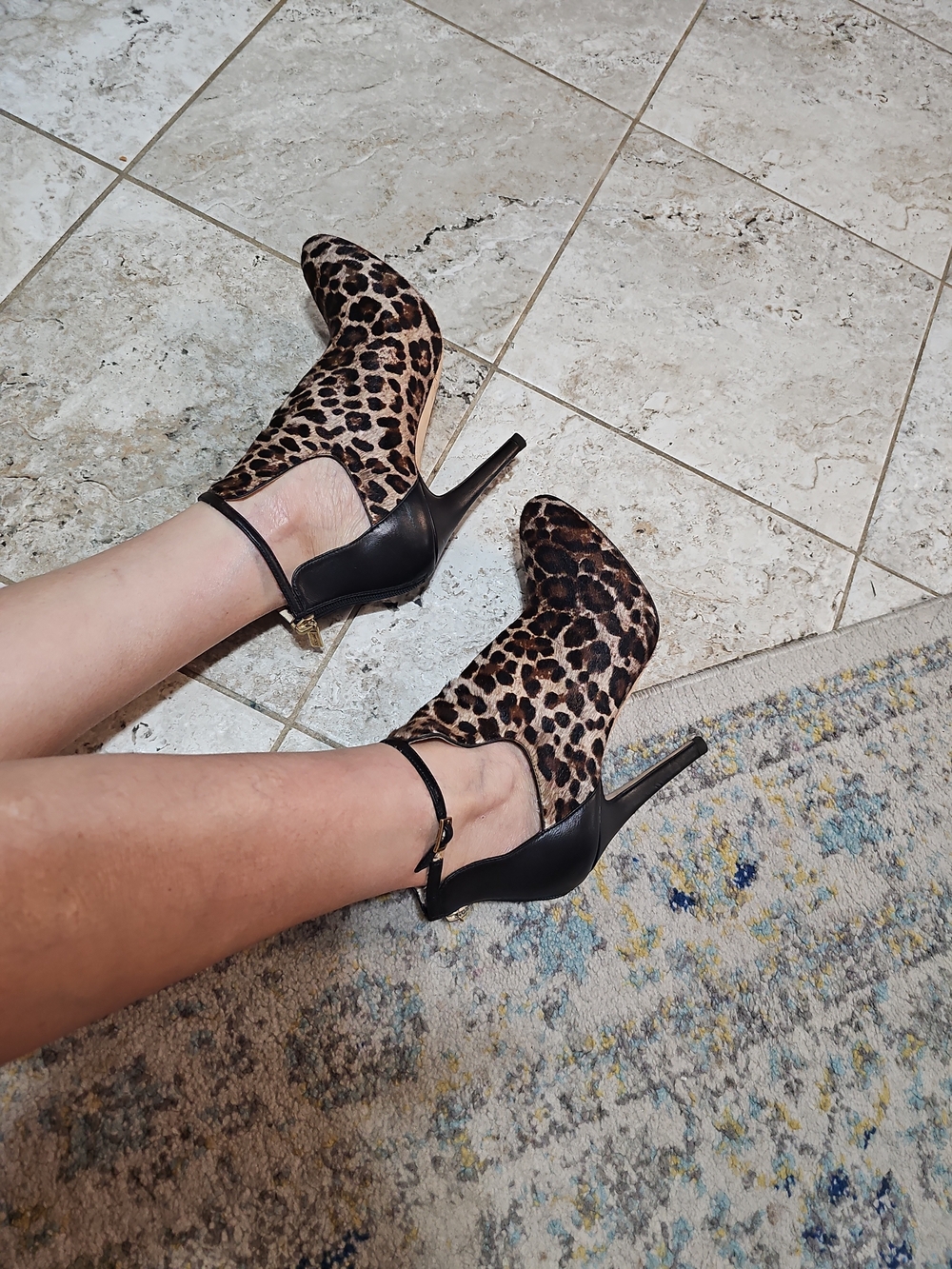 Jimmy Choo Ponyhair Animal Print Boots Size 38.5